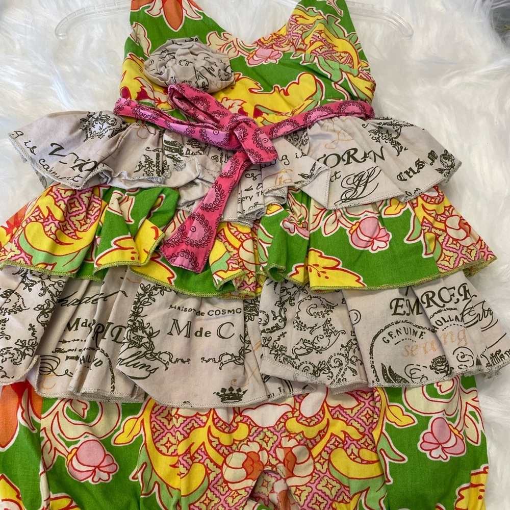 Mustard pie bubble romper sz 3mths